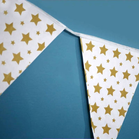 Flags ( Bunting )  Golden Star Pack of 10