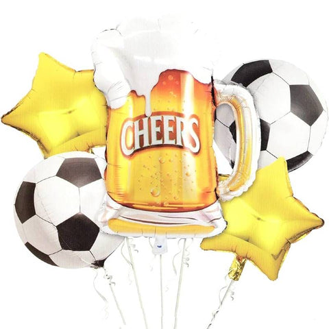 Balloons Foil Football Pack of 5 party