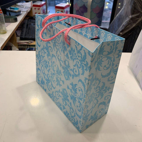 Hand Bag Light Blue Design 8.5x8 inch (Gift-Bag)