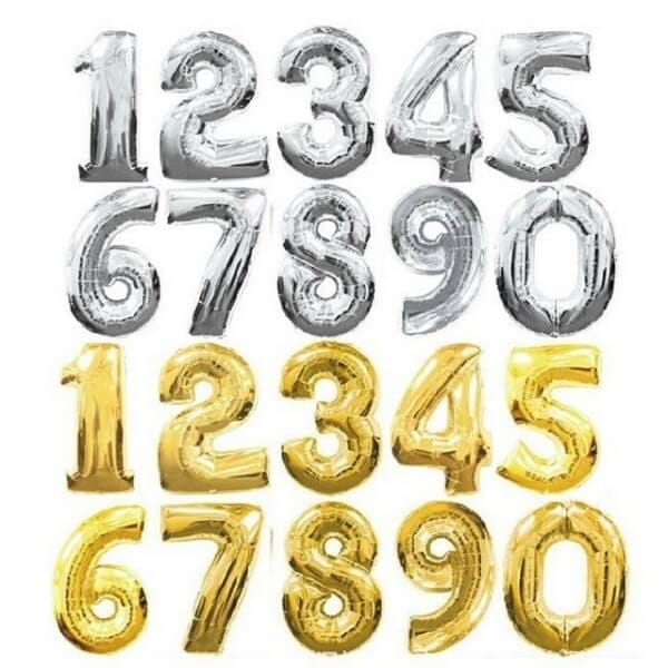 Happy Birthday Balloon set with fairy lights Silver - Basics.Pk