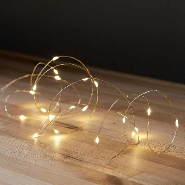 Happy Birthday Balloon set with fairy lights Silver - Basics.Pk