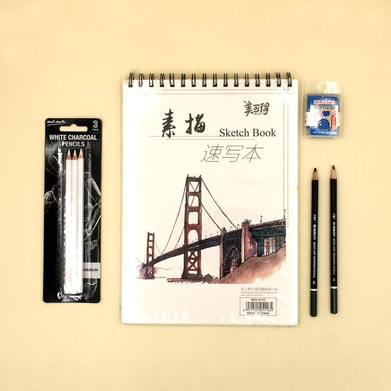 Arts Pack Sketchbook + Kneadable eraser +2 Arts pencils Basics.pk