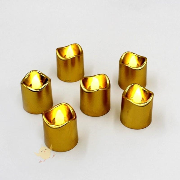 Lights - Golden LED Warm Lights ( Single ) flameless - Basics.Pk