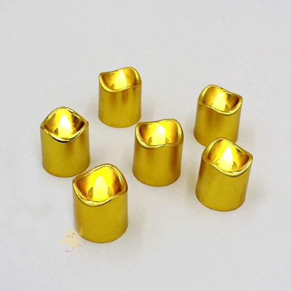 Lights - Golden LED Warm Lights ( Single ) flameless - Basics.Pk