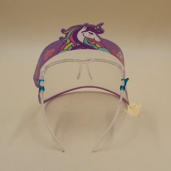 Unicorn Face Shield in Plastic with Glasses ( Purple ) - Basics.Pk