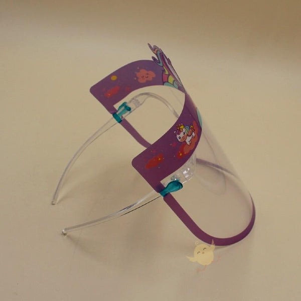 Unicorn Face Shield in Plastic with Glasses ( Purple ) - Basics.Pk