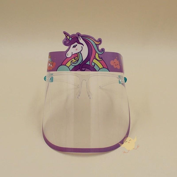 Unicorn Face Shield in Plastic with Glasses ( Purple ) - Basics.Pk