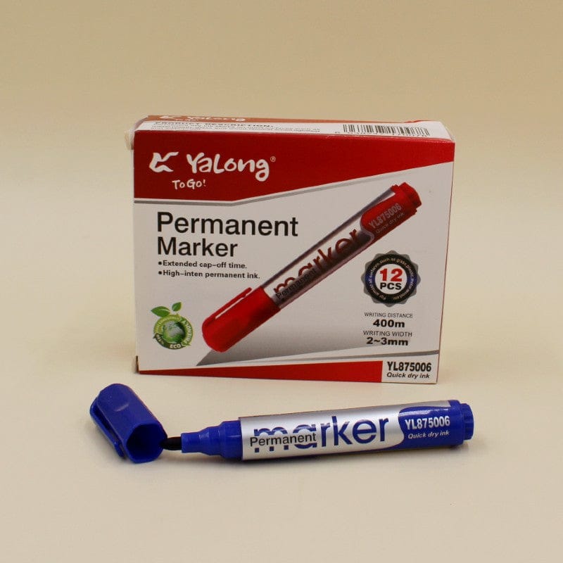 Yalong Permanent Marker Black/Blue (YL875006) –