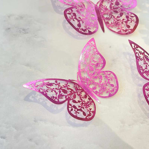 Decoration Hanging Butterfly Pink (Pack of 12)