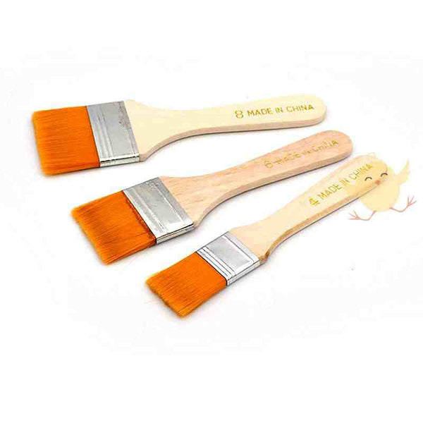 Brush Flat Artist Pack of 3 ( sizes 2 4 6 )