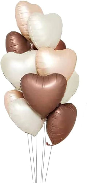 Balloons Foil Heart Shape ( Special Color: Choclate brown )