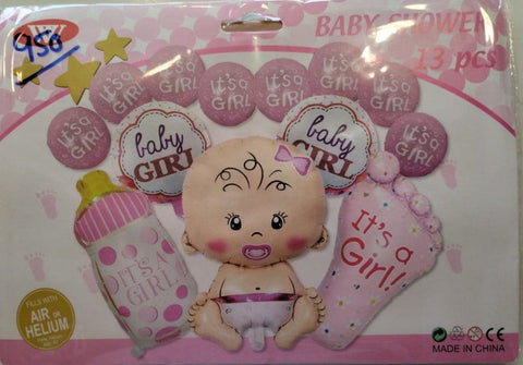 Balloons Foil A New Girl Pack Of 13