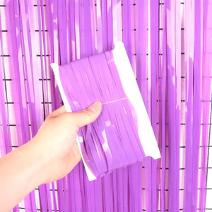 Curtains Plastic Strips Pastel Purple