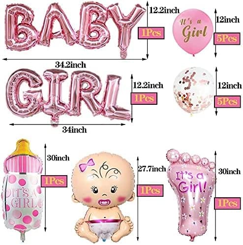 Balloons Foil A New Girl Pack Of 21