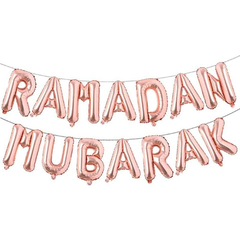 Balloon Ramazan Mubarak Rose Foil