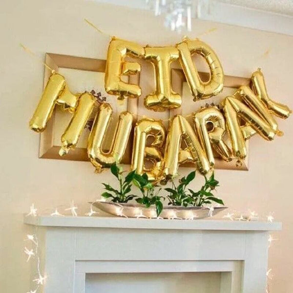 Banner Eid Mubarak golden Foil