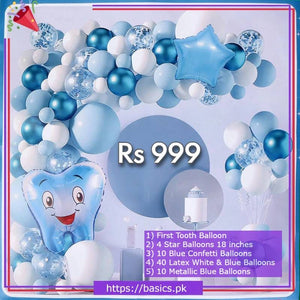 Balloons Foil boy Tooth Complete Set