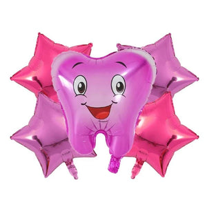 Balloons Foil Girl Tooth Pack of 5