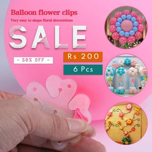 Balloons Flower Clips (6 Pcs)