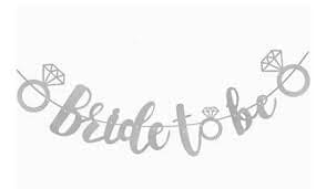 Banner Bride To Be Silver Cut