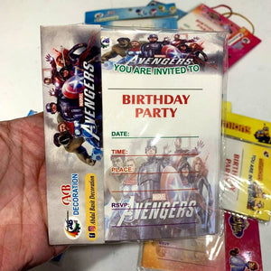 Invitation Card 10 Avengers Theme