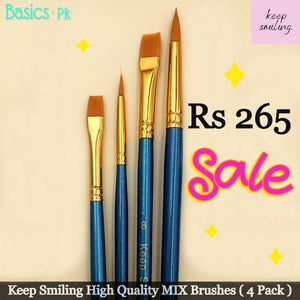 Keep Smiling High Quality MIX Brushes ( 4 Pack )