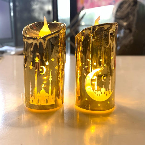 Lights - Golden LED Warm Light Ramazan Candle ( 6 Pack / Single )