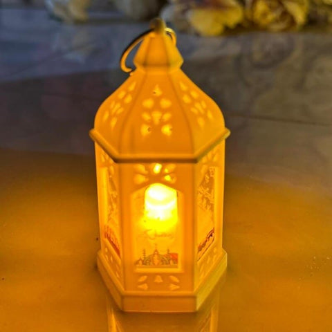 Ramazan LED 4 inches Lamps with Decorated Glass Walls