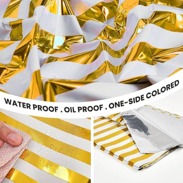 Table Sheet Golden Stripe Foil Shinny