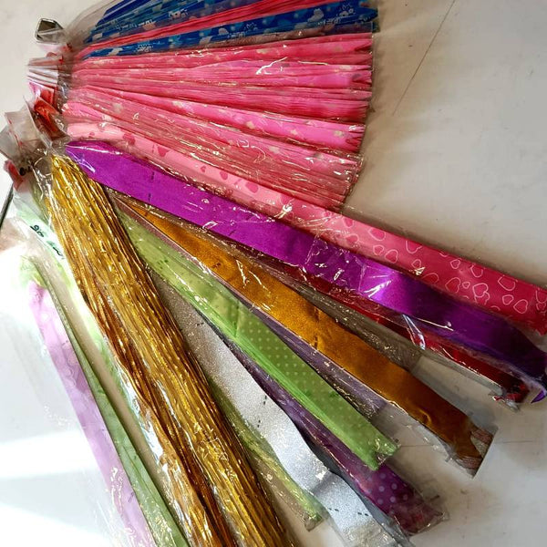 Tie Flower Ribbons Mix Colors ( Choice )