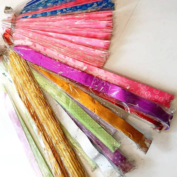 Tie Flower Ribbons Mix Colors ( Choice )