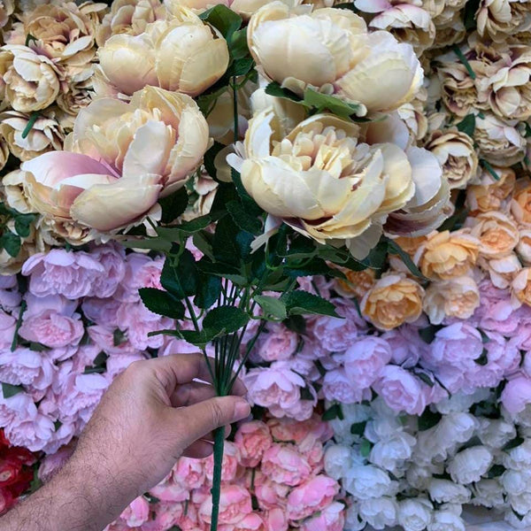 Flowers - Off White ( light Brown ) 8-9 in a bunch ( 2 feet )