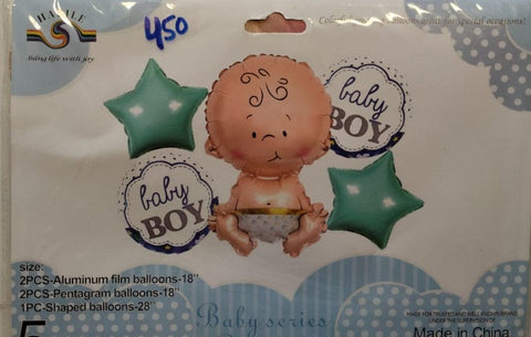 Balloons Foil Baby Boy (Pack of 5)