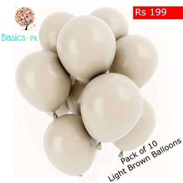 Balloon Pack - 10 Balloon bunch - Light Brown