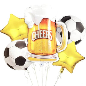 Balloons Foil Football Pack of 5 party