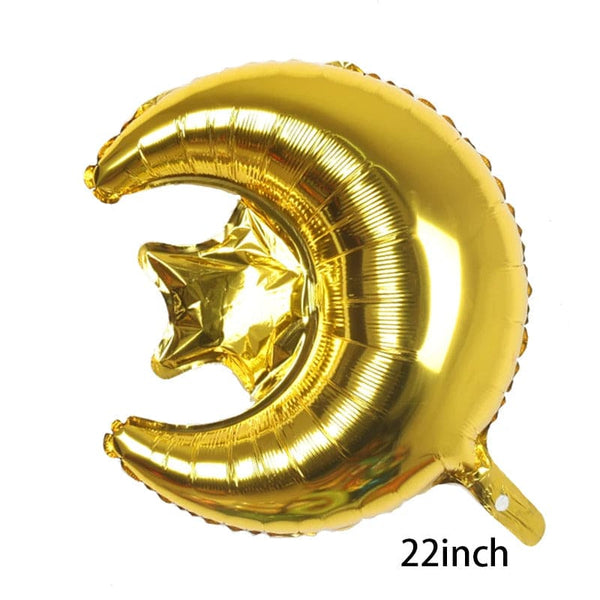Balloons Foil 22" inches  Moon + Star