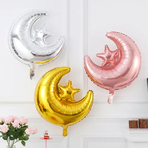 Balloons Foil 22" inches  Moon + Star
