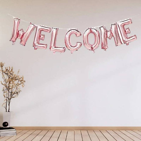 Balloons Foil Welcome Rose