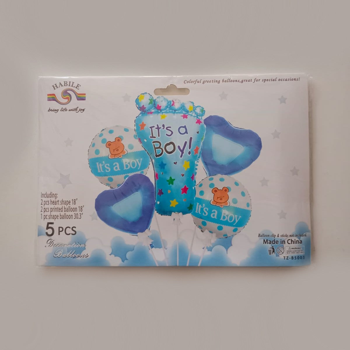 Balloons Foil Feet Pack of 5