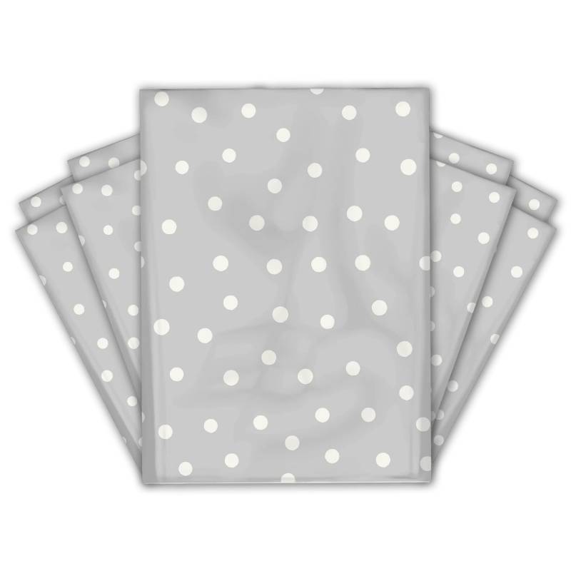 Goody Bag Foil Dots (Silver-with-White-Dots)