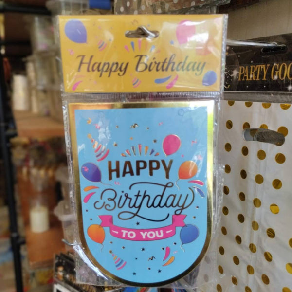 Banner Happy Birthday Banner Blue