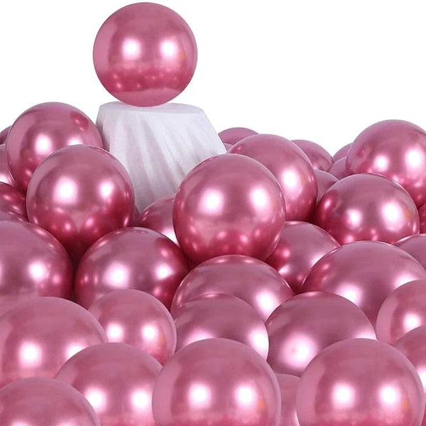 Balloon Bunch Pink, White & Rose Pink + HBD Cut Banner & Garland Tape