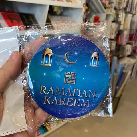 Ramazan Kareem Hangings Circle - Blue ( 10 Pcs large 6 inches )