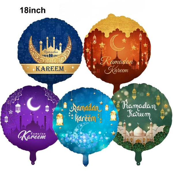 Balloon Pack Ramazan Mubarak Round Single 18 inches Balloon