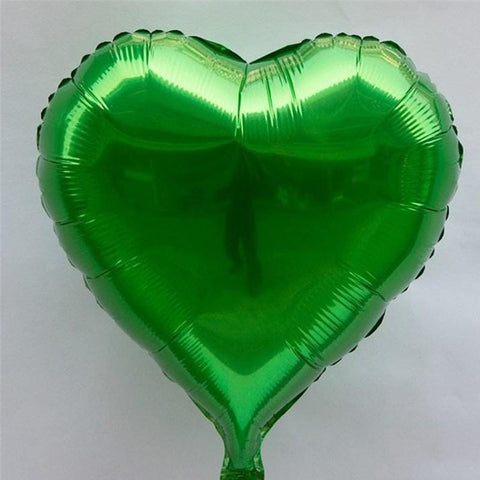 Balloons Foil Heart Shape Green - Basics.Pk