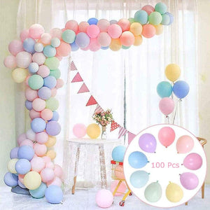 Balloons bunch 100 Milky + Garland Tape + Glue Dot Tape