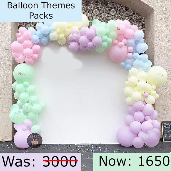 Balloon 200 Milky + 10 Milky 12 inch + 2 Garland Tapes