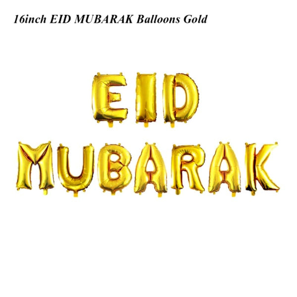 Banner Eid Mubarak golden Foil