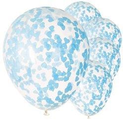 Balloons Confetti  Blue Hearts Pack of 5 - Basics.Pk