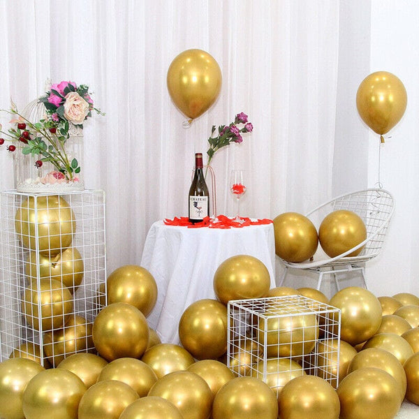 Balloons Metallic Golden (single, 25 or 50 Balloons)